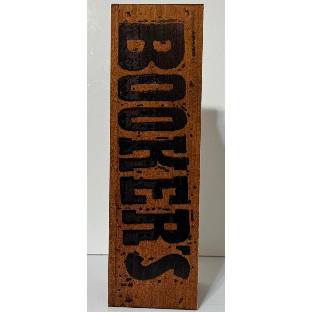 Booker's Bourbon Wooden Display Box Uncut & Unfiltered Small Batch Brown Case